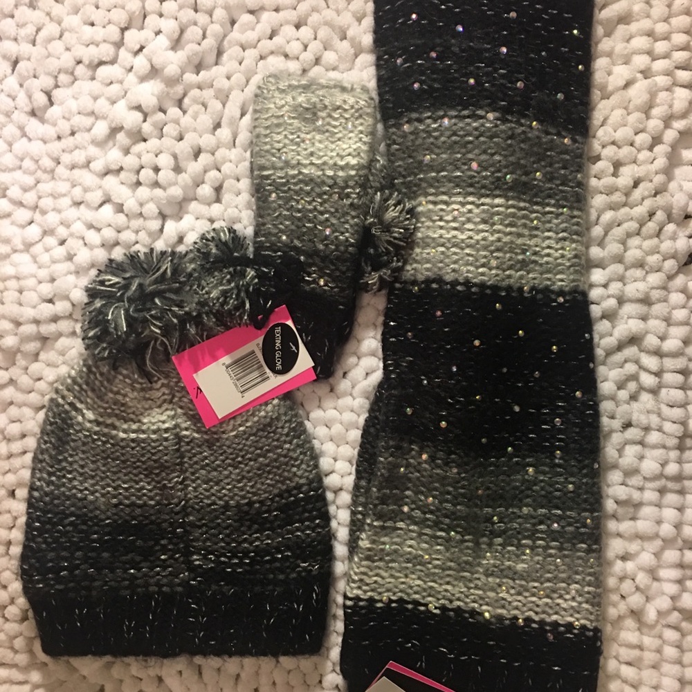 Hat, gloves, and scarf